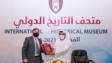 صورة الشيخ حمد بن محمد الشرقي حاكم الفجيرة يدشن اكبر متحف دولي بالشرق الاوسط